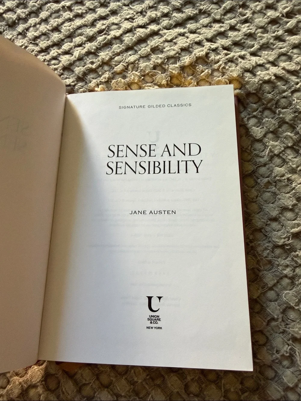 Sense and Sensibility Decorative Pink Hardcover Book